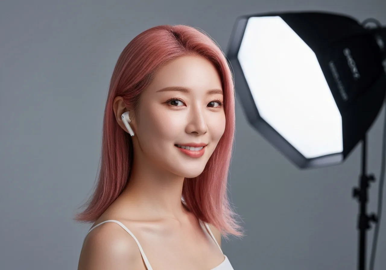 오픈AI의 다임 이어폰을 착용한 루미의 고화질 프로필 사진