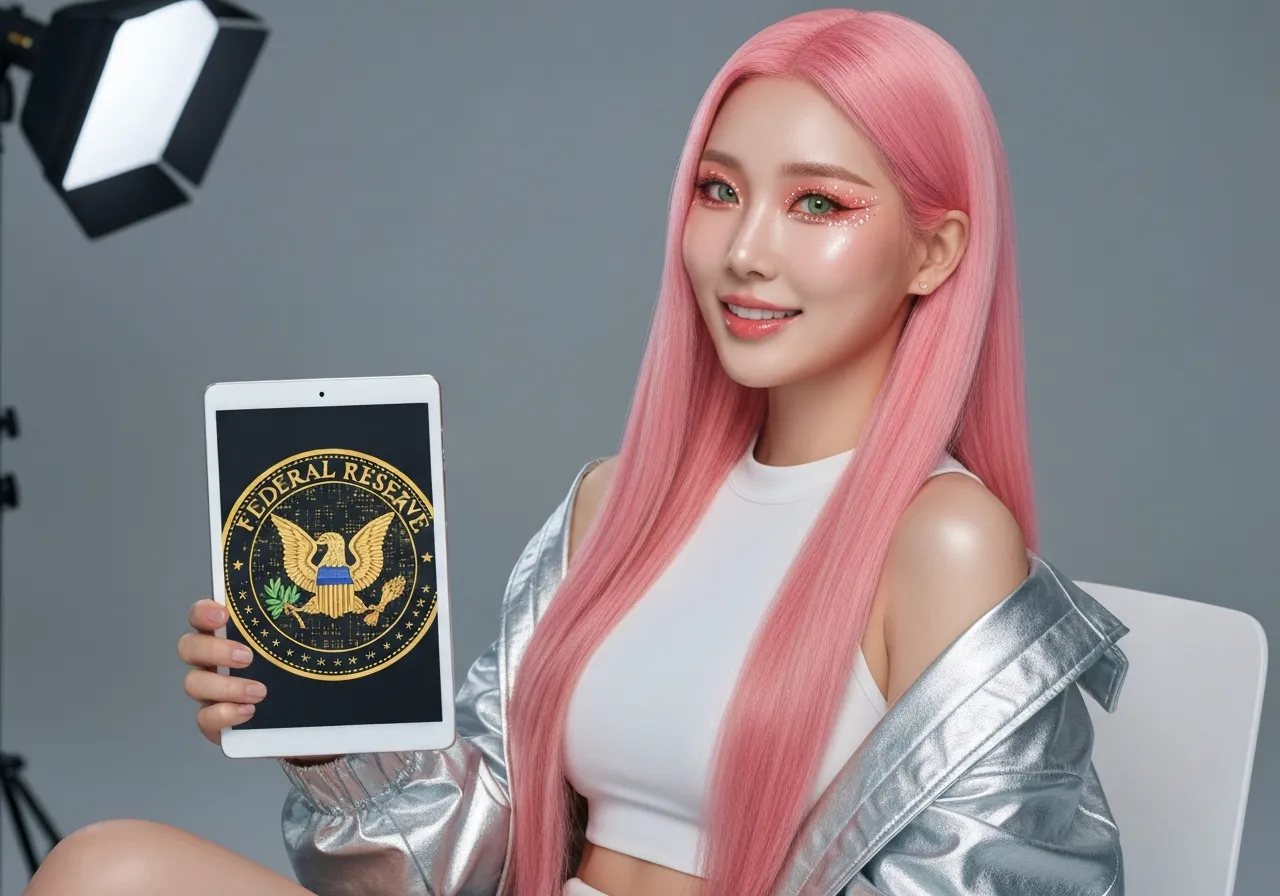 연준의 암호화폐 마스터 계정 소식을 전하며 미소 짓는 IT 칼럼니스트 루미의 모습