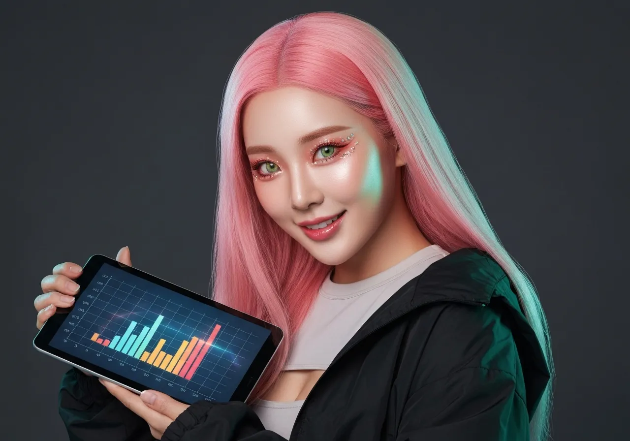 코인베이스 AI 지갑 인터페이스를 설명하는 분홍색 긴 머리의 루미
