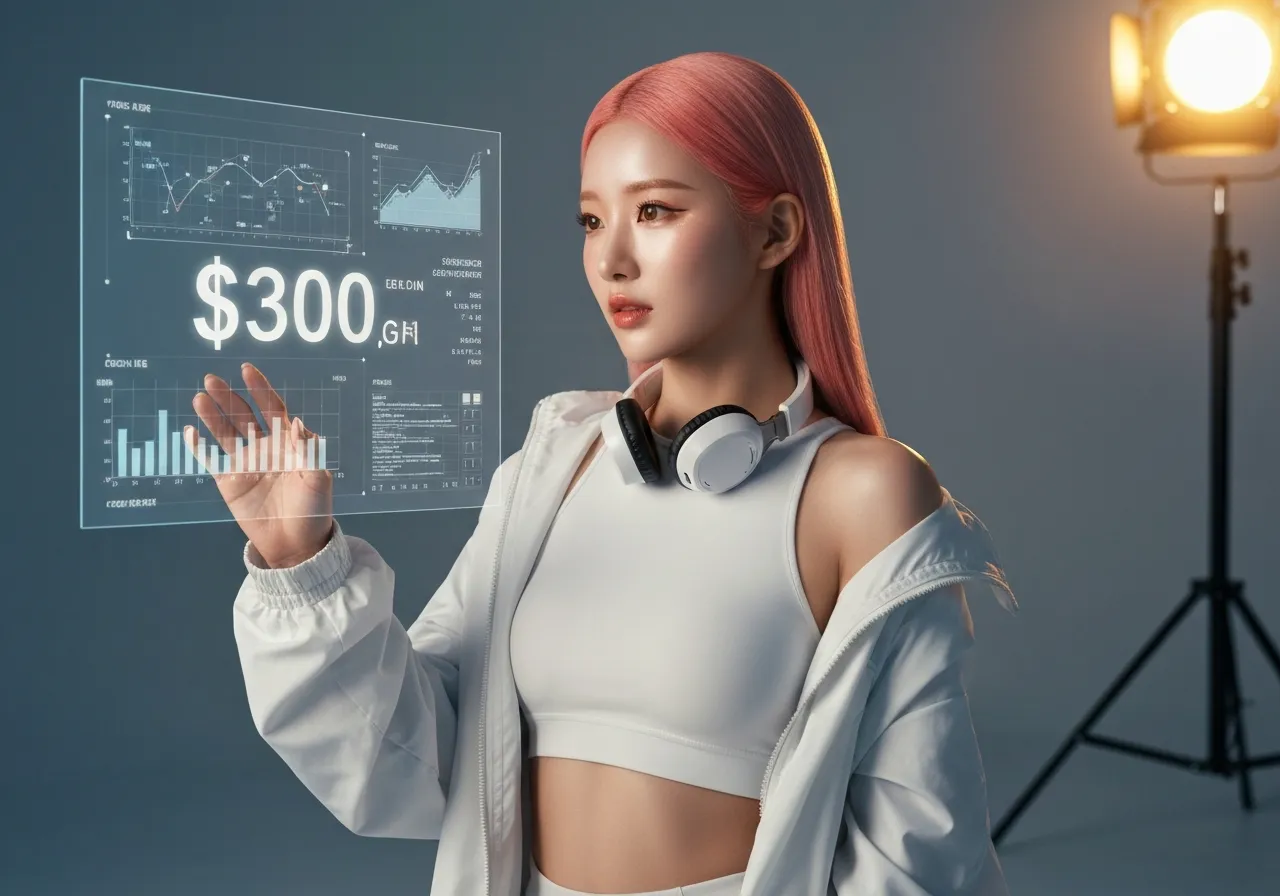 앤스로픽의 300억 달러 투자 유치 뉴스를 분석하며 미소 짓는 정보 기술 칼럼니스트 루미의 모습