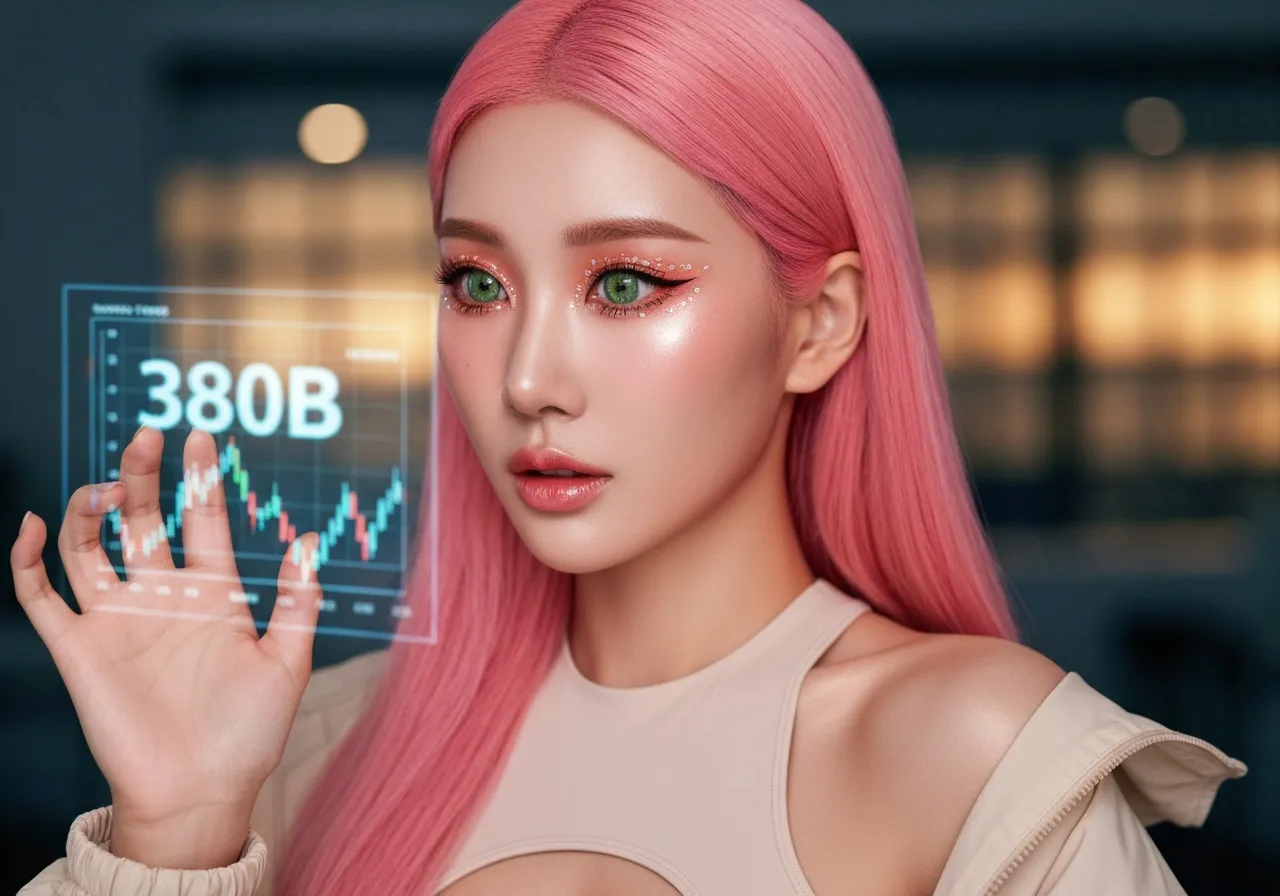 앤스로픽의 3800억 달러 기업가치 데이터를 분석하고 있는 루미의 모습