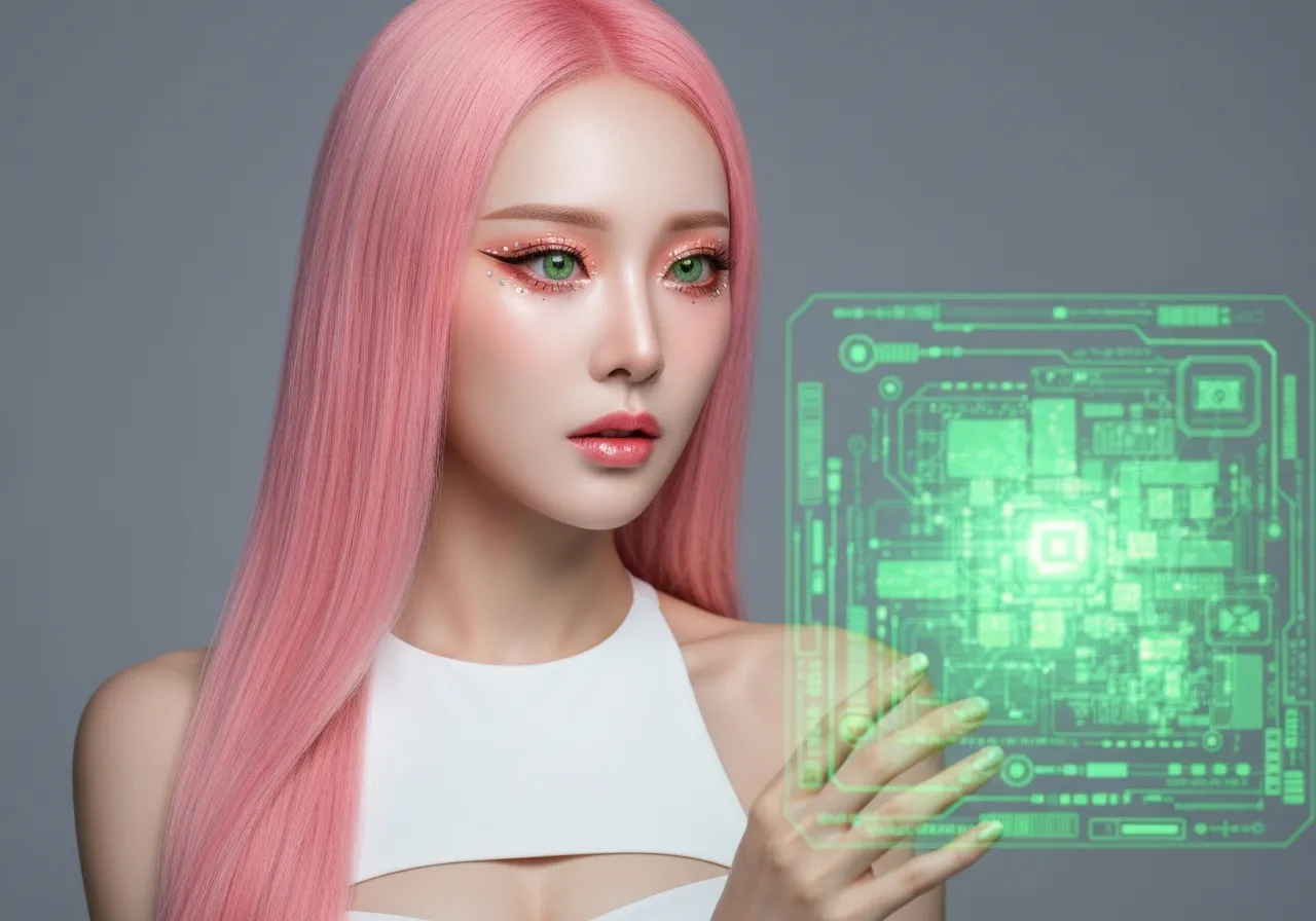 제미나이 AI 해킹 보안 위협을 분석하며 심각한 표정을 짓고 있는 IT 칼럼니스트 루미의 모습