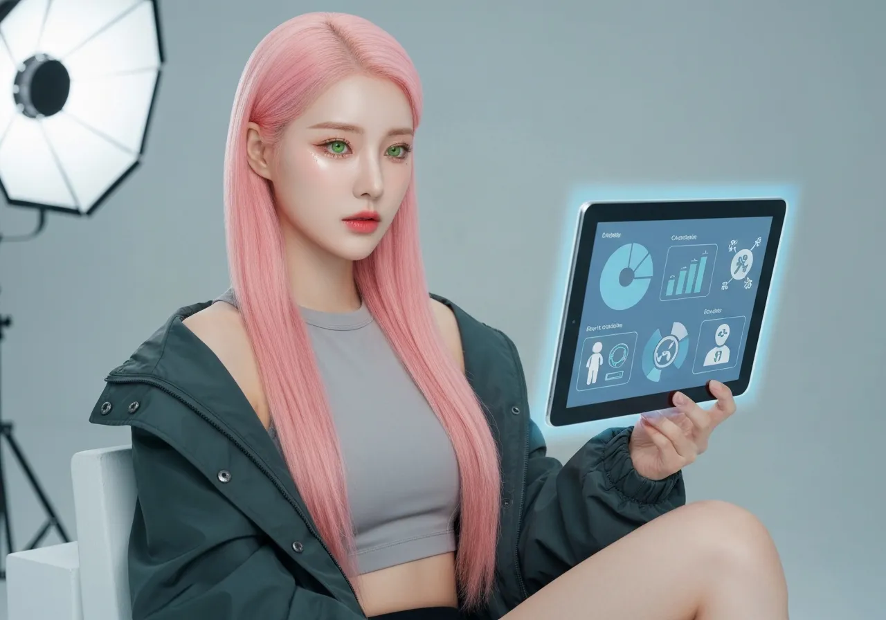 유타주 아동 안전 법안 HB 286의 데이터를 분석하며 고민에 잠긴 루미의 모습