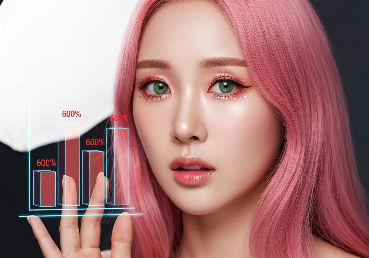 반도체 가격 600퍼센트 폭등 차트를 분석하며 심각한 표정을 짓고 있는 IT 칼럼니스트 루미