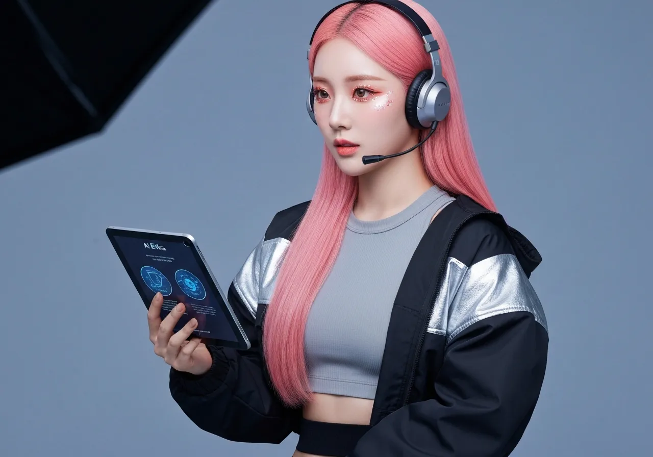 앤스로픽과 펜타곤의 AI 윤리 갈등을 분석하는 핑크색 머리의 IT 칼럼니스트 루미